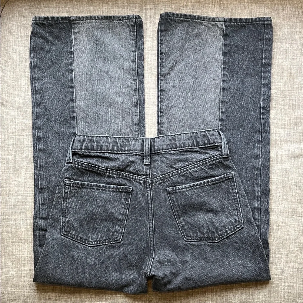 Old Navy Black Gray Baggy Wide Leg Patch Panel Jeans Pants14